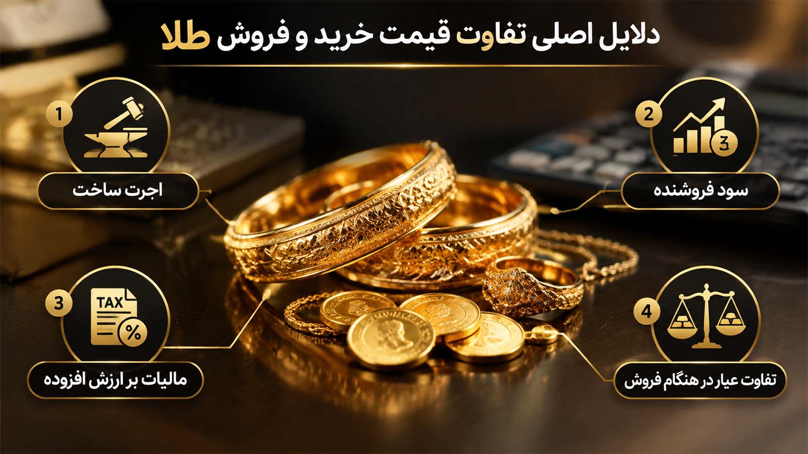 دلایل اصلی تفاوت قیمت خرید و فروش طلا